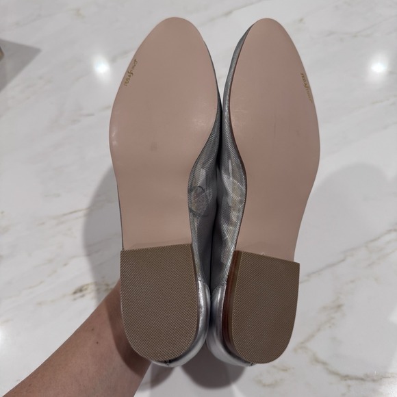 VINTAGE 1980'S‎ Silver Mesh Rhinestone Flats Slip Ons Size9 Sparkle NIB - Picture 9 of 13